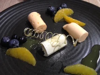 Cointreau panna cotta