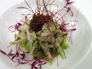 Crab with soy caviar