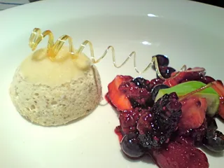 Frozen nougat with mixed berries