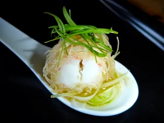 Kataifi wrapped scampi tail