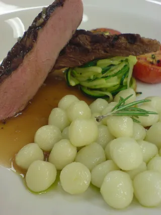 Lamb backstrap with pototo gnocchi