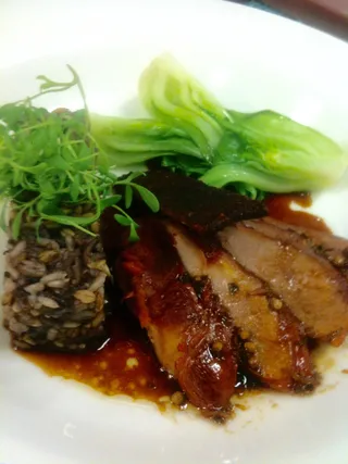 Peking duck and wild rice