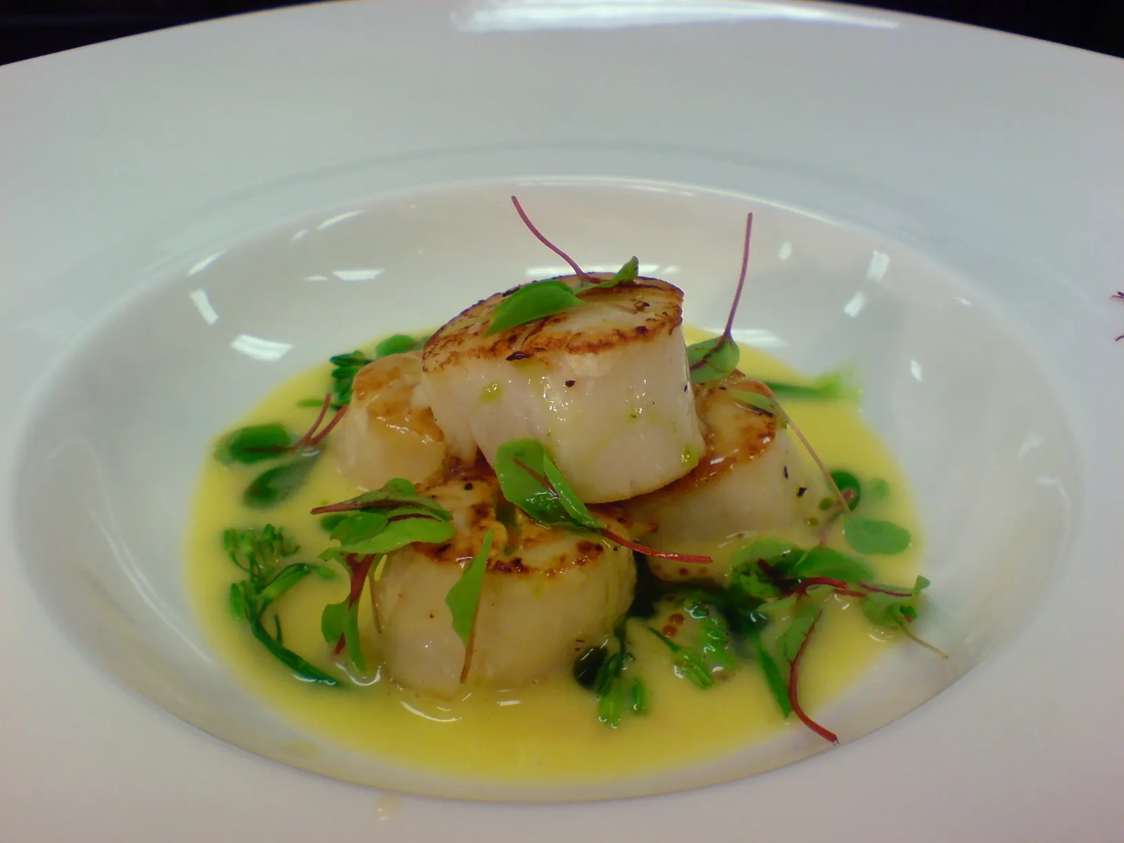 Seared scallops